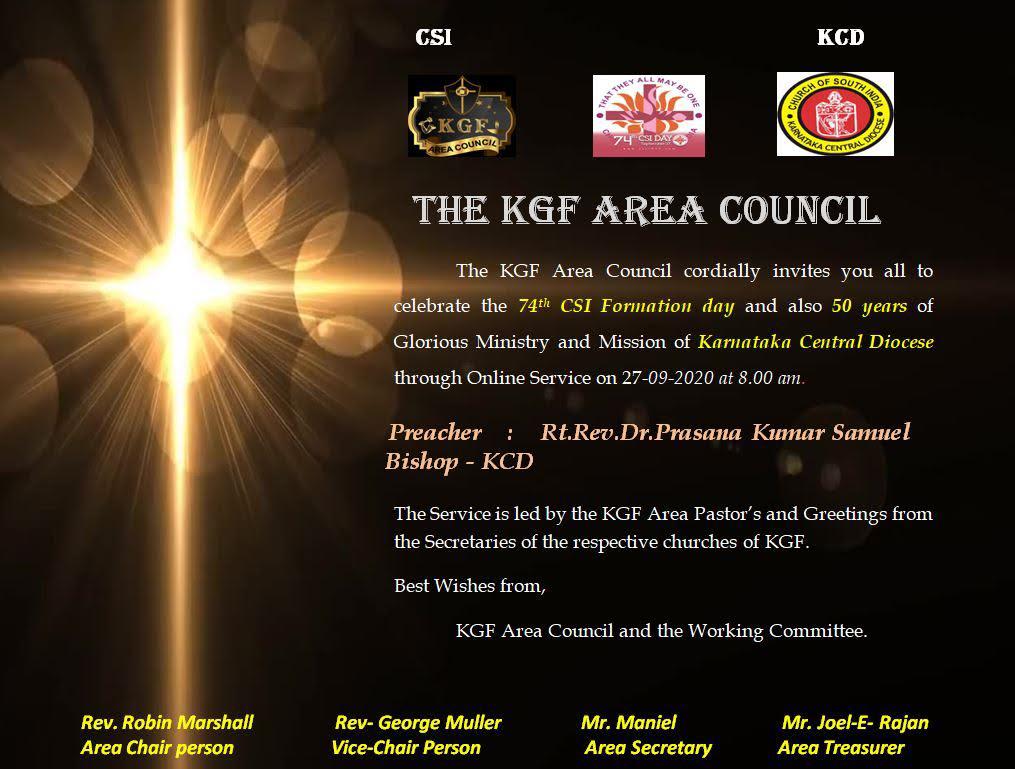 KGF Area Council - CSI Formation Day